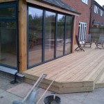 external decking and bi folding doors