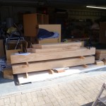 hand crafted oak extension - wood preparation