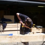 hand crafted oak extension - initial wood working