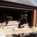 hand crafted oak extension - initial preparation