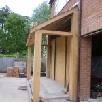 hand crafted oak extension - side view