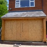 hand crafted oak extension - roof on