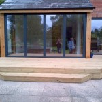 external decking outside the new extension