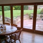 bi folding oak doors