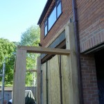 external timber roof supports